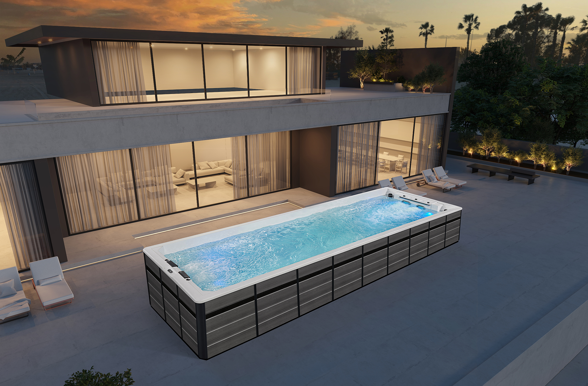 Плавательный спа бассейн Mexda WS-130ВIII-U (рис.2)